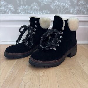 Kenneth Cole suede waterproof combat boots size 9